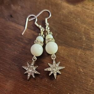 Elegant Silver Star Earrings